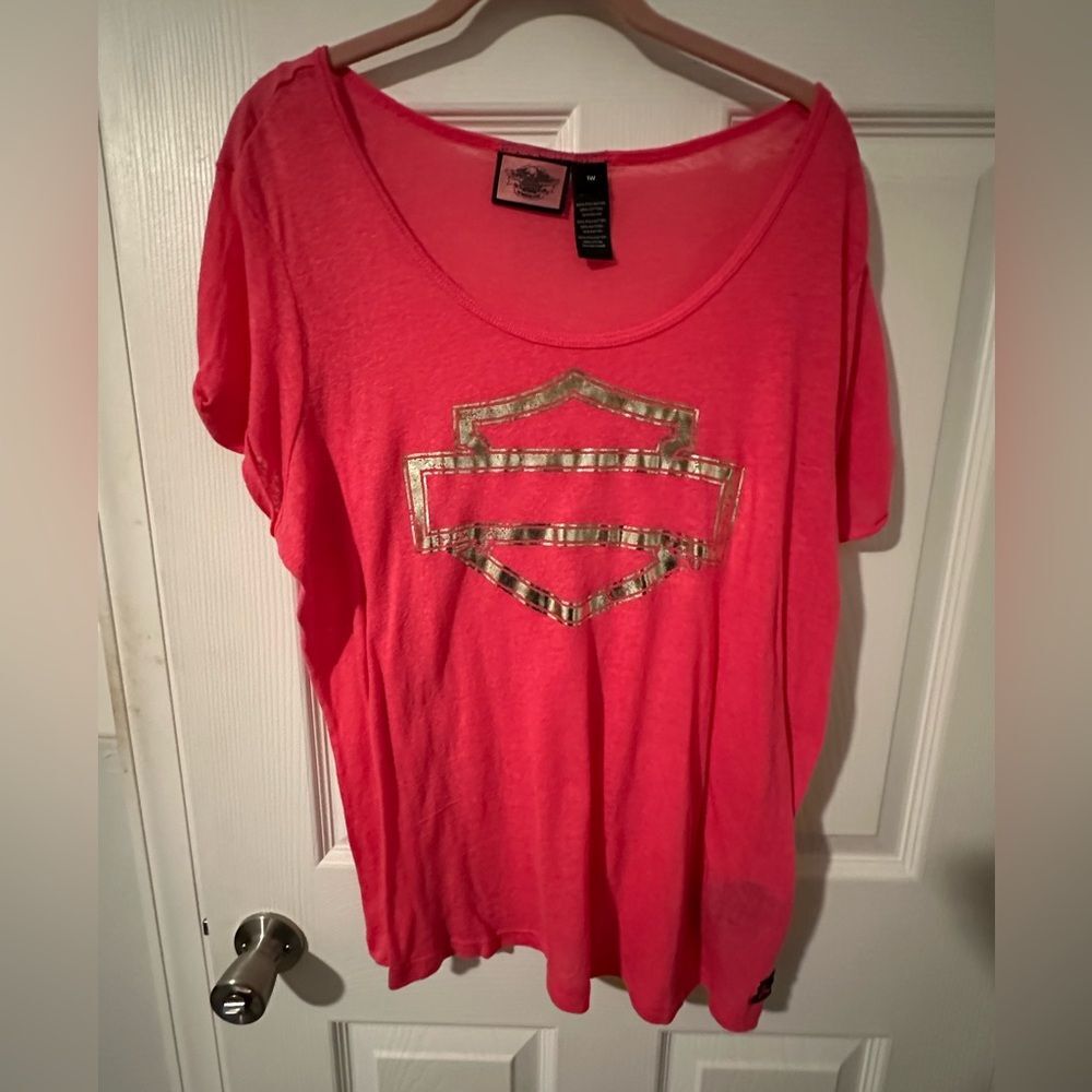 Harley-Davidson Pink Short Sleeve T-shirt - 1W Pink Ribbon Collection